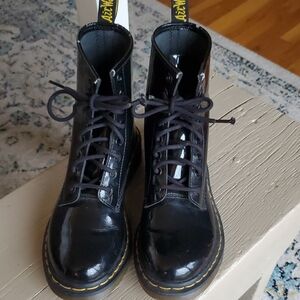 Dr. Martens Black Patent Leather Boots